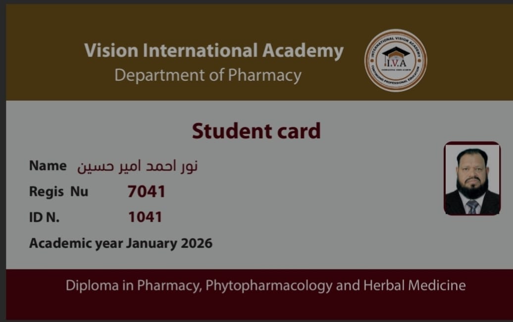 Vision International Academy — Diploma in Pharmacy, Phytopharmacology & Herbal Medicine